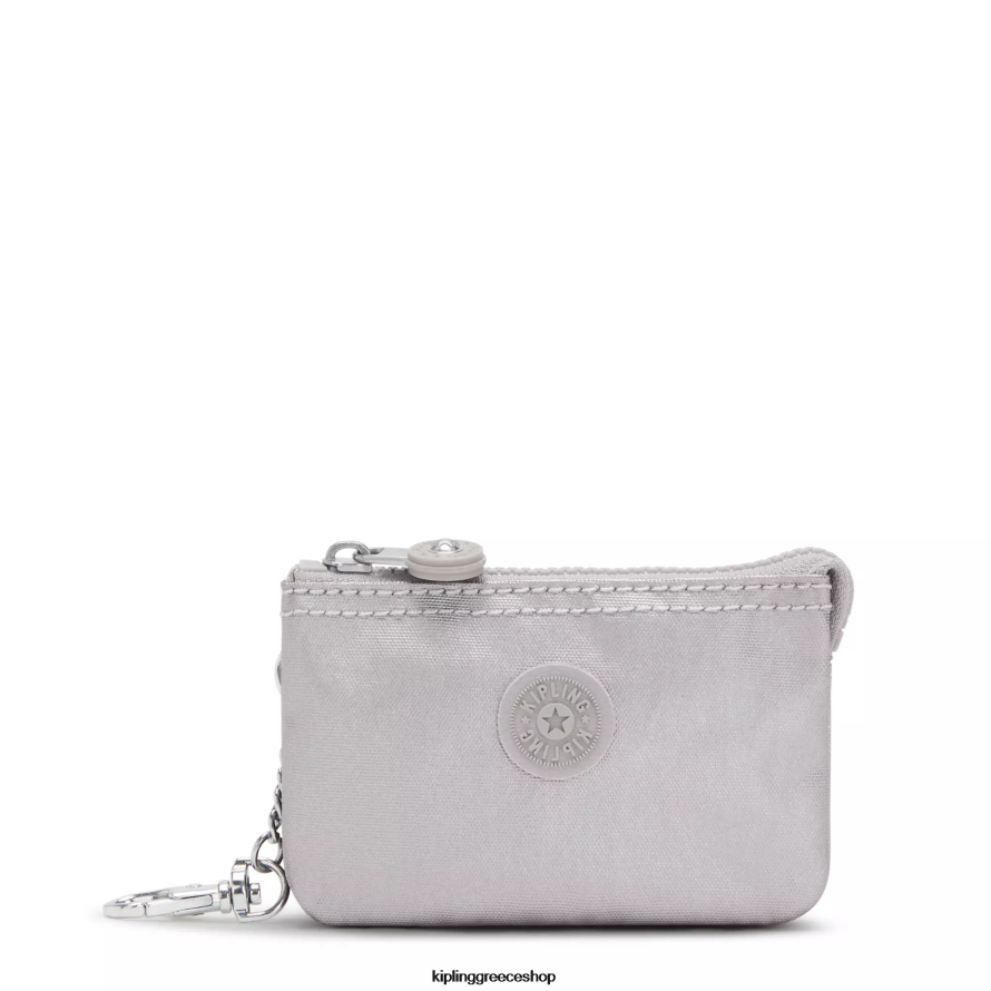 Kipling μπρελόκ λείο ασημί μεταλλικό γυναίκες creativity μίνι πουγκί μεταλλικό μπρελόκ Z0Z64R609