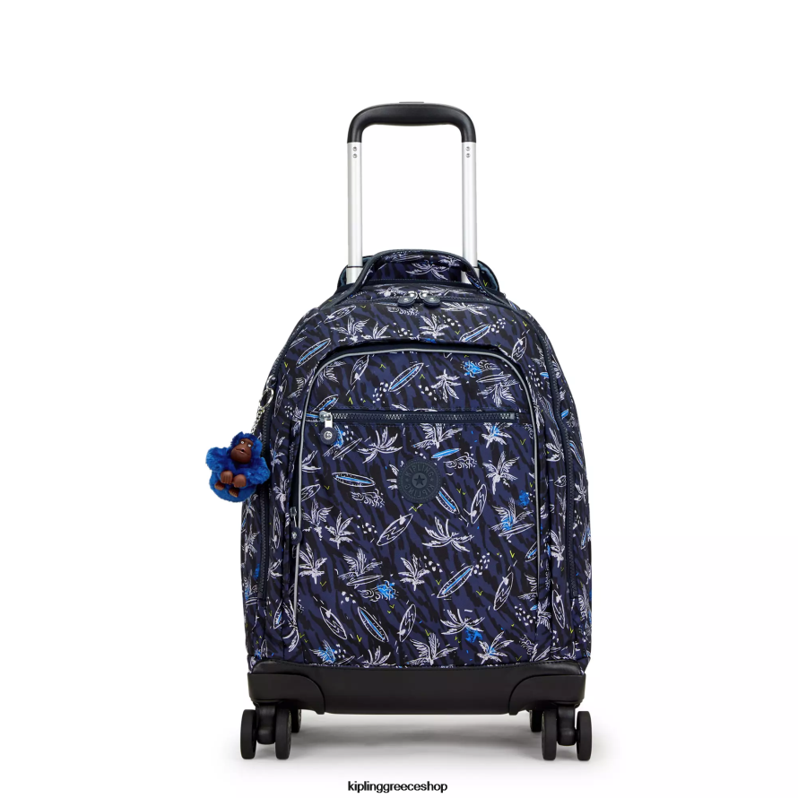 Kipling κυλιόμενα σακίδια σερφ στη θάλασσα εκτύπωση γυναίκες new zea τυπωμένο σακίδιο πλάτης για φορητό υπολογιστή 15". Z0Z64R489