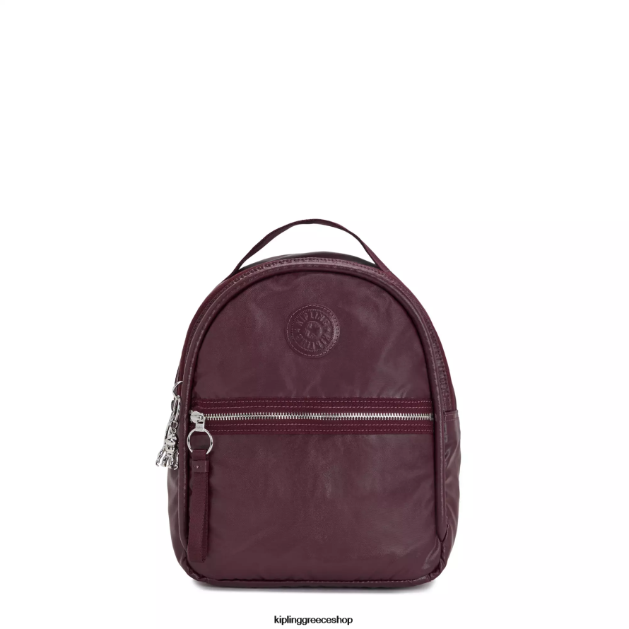 Kipling μικρά σακίδια μπορντό λάκα μεταλλικό γυναίκες kae μεταλλικό σακίδιο πλάτης Z0Z64R386