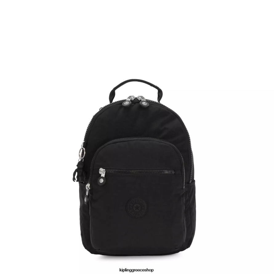 Kipling μονογραμμάτος μαύρο νουάρ γυναίκες Σεούλ μικρό σακίδιο tablet Z0Z64R420