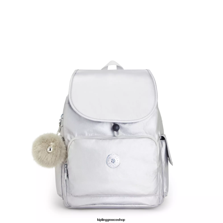 Kipling σακίδια μόδας ζαχαρωτό μεταλλικό γυναίκες city ​​pack μεταλλικό σακίδιο πλάτης Z0Z64R341