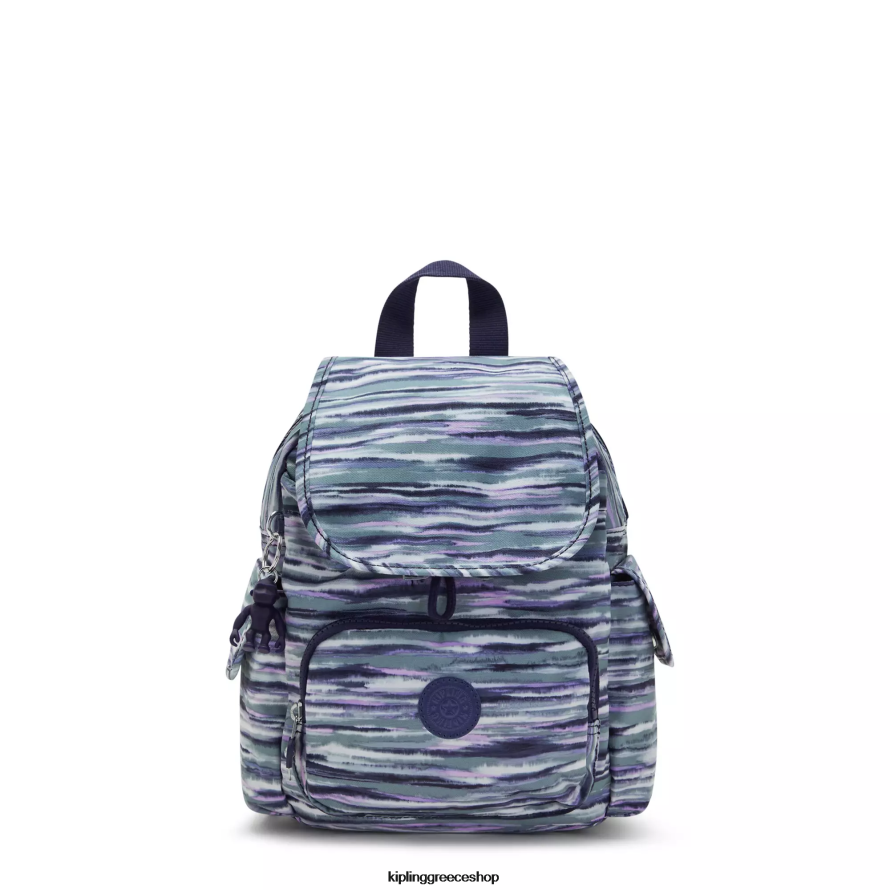 Kipling μίνι τσάντες λωρίδες βούρτσας γυναίκες City pack μίνι εμπριμέ σακίδιο Z0Z64R497