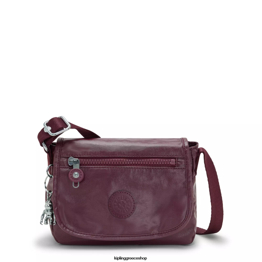 Kipling μίνι τσάντες μπορντό λάκα γυναίκες Μίνι τσάντα χιαστί μεταλλική sabian Z0Z64R99