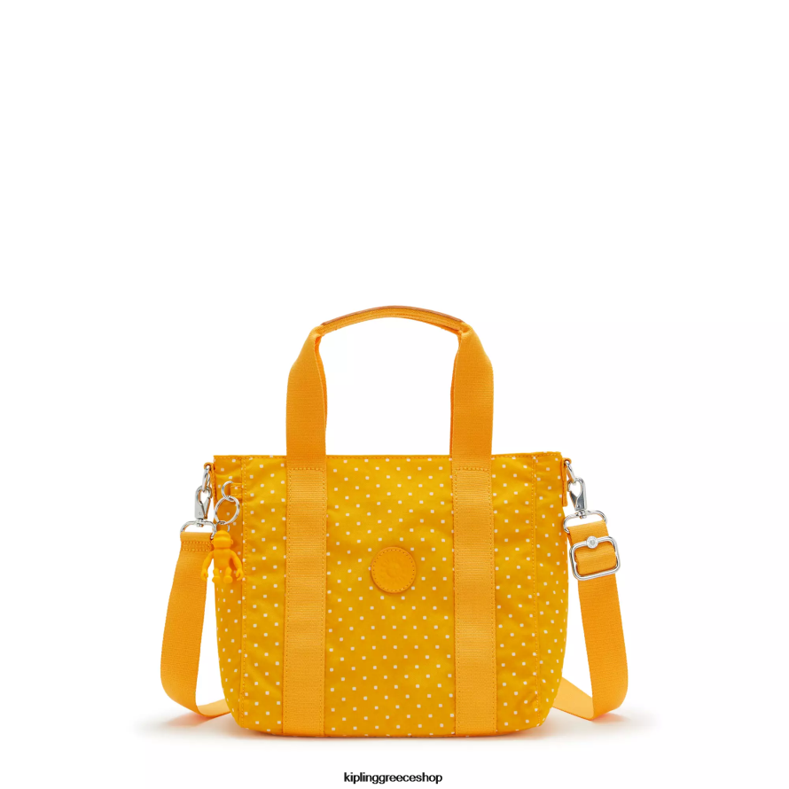 Kipling tote τσάντες μαλακή κουκκίδα κίτρινη γυναίκες asseni mini printed tote bag Z0Z64R83