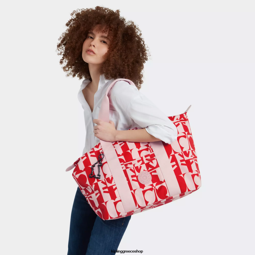 Kipling tote τσάντες minju multi print γυναίκες art medium minju kim tote τσάντα Z0Z64R270