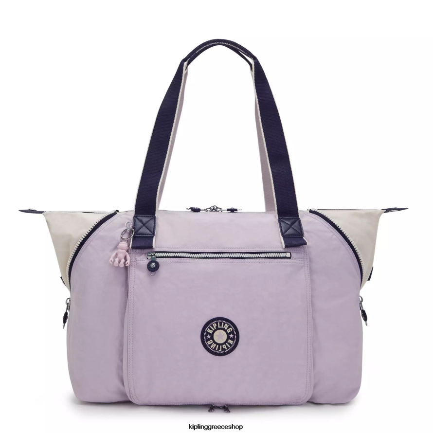 Kipling tote τσάντες απαλό μπλοκ λιλά γυναίκες wellness art m tote bag Z0Z64R263