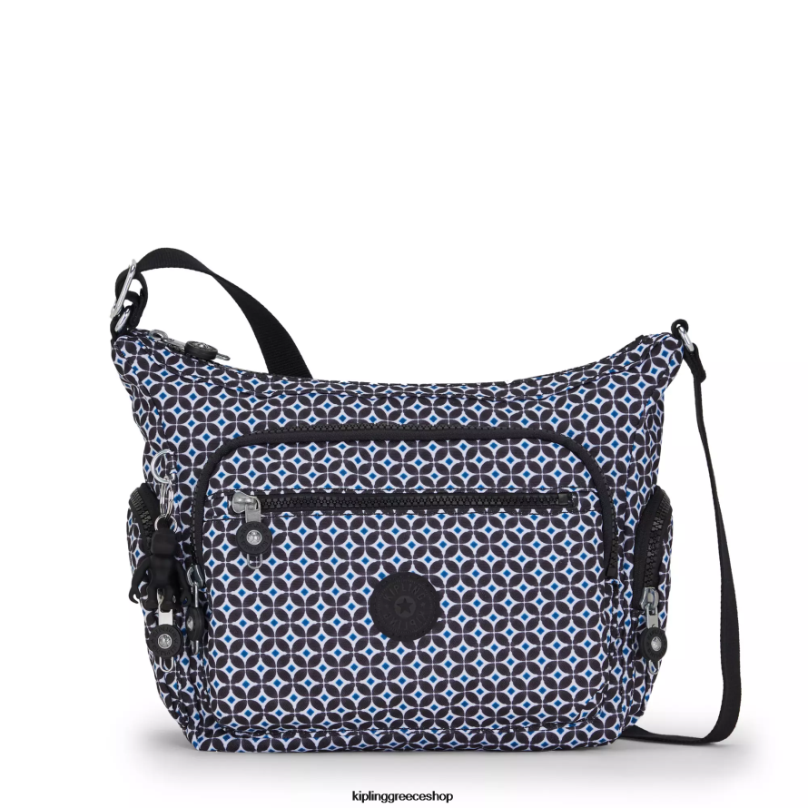 Kipling τσάντες χιαστί μαυριδερό πλακάκι γυναίκες gabbie μικρή εμπριμέ χιαστί τσάντα Z0Z64R147