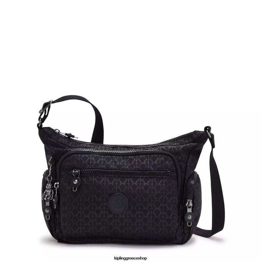 Kipling τσάντες χιαστί ανάγλυφη υπογραφή γυναίκες gabbie μικρή εμπριμέ χιαστί τσάντα Z0Z64R233