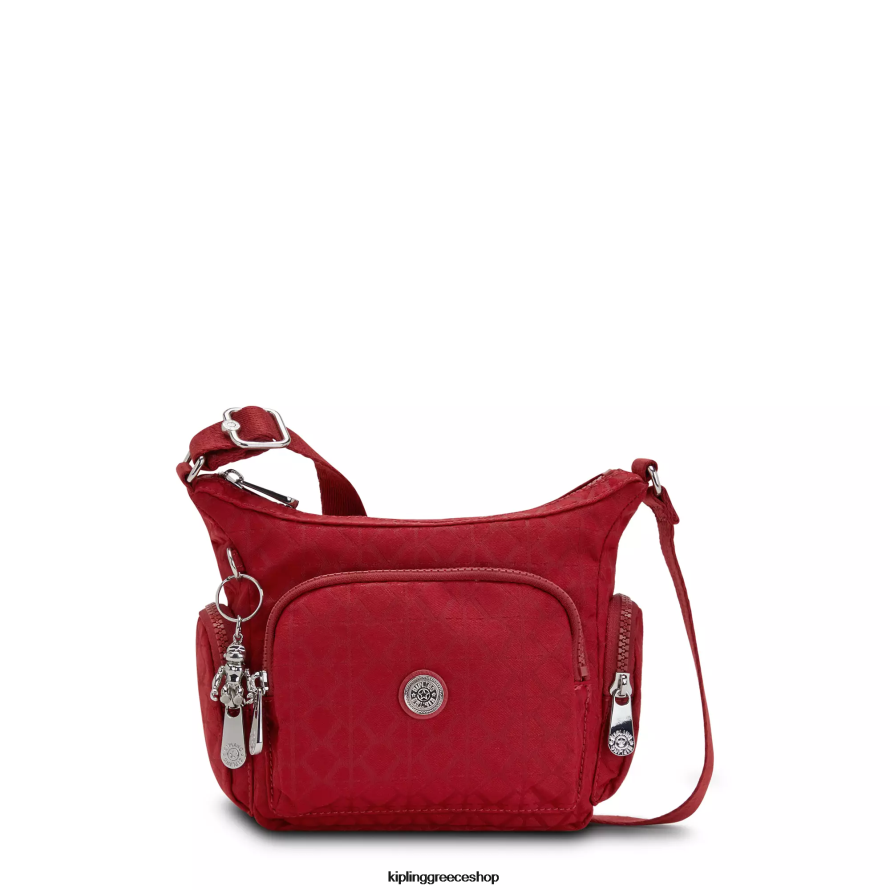 Kipling τσάντες χιαστί υπογραφή κόκκινο γυναίκες gabbie μίνι χιαστί τσάντα Z0Z64R73