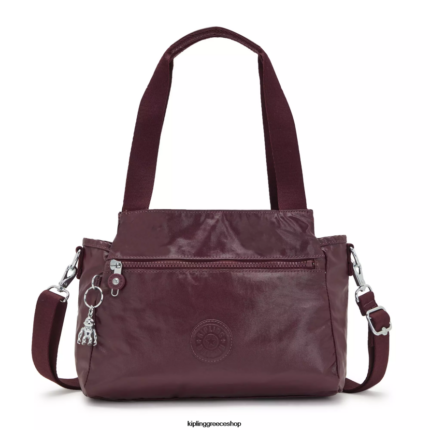 Kipling τσάντες ώμου μπορντό λάκα γυναίκες elysia μεταλλική τσάντα ώμου Z0Z64R203